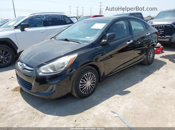 KMHCT4AE8GU102201 2016 HYUNDAI ACCENT Black Передня ліва чверть