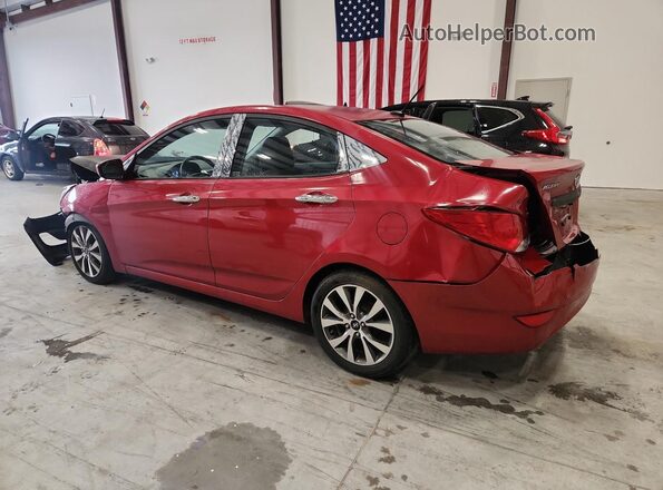 KMHCT4AE8GU104434 2016 HYUNDAI ACCENT Красный Задняя левая четверть