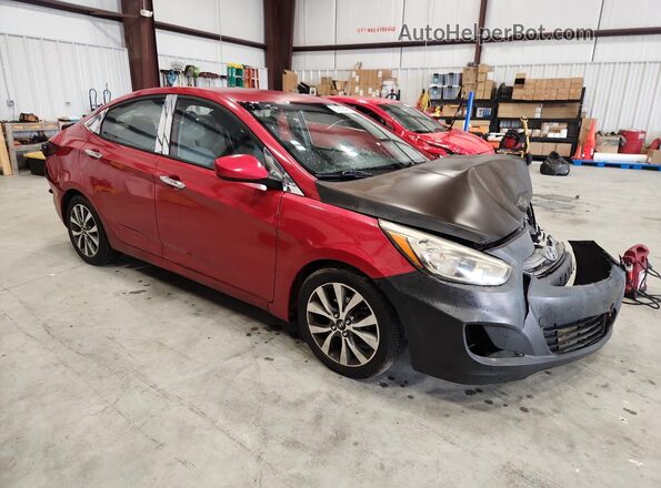 KMHCT4AE8GU104434 2016 HYUNDAI ACCENT Красный Передняя правая четверть