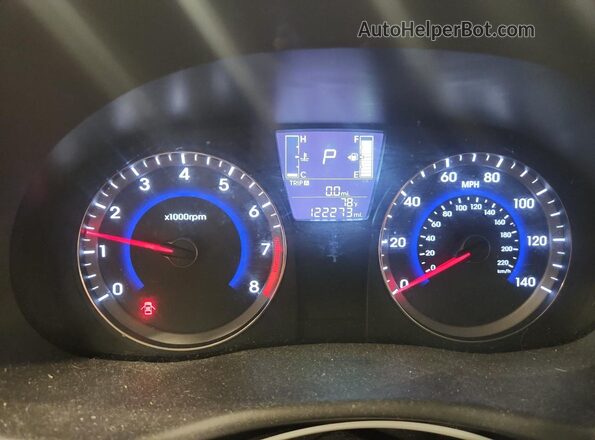 KMHCT4AE8GU104434 2016 HYUNDAI ACCENT Красный Вид щитка приборов