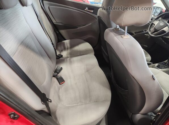KMHCT4AE8GU104434 2016 HYUNDAI ACCENT Красный Вид задних сидений