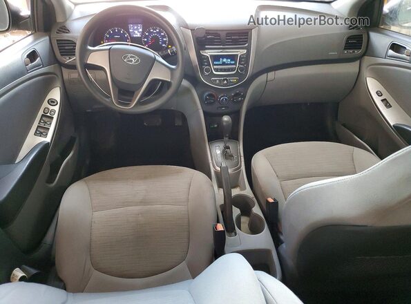 KMHCT4AE8GU947078 2016 HYUNDAI ACCENT Silver წინა პანელის ხედი