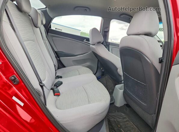 KMHCT4AE8HU272625 2017 HYUNDAI ACCENT Red Вид задніх сидінь
