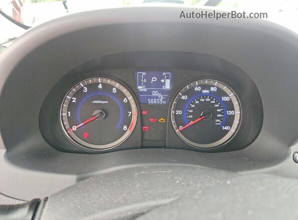 KMHCT4AE8HU272625 2017 HYUNDAI ACCENT Red Вид щитка приладів