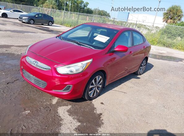 KMHCT4AE8HU387130 2017 HYUNDAI ACCENT Red Front left
