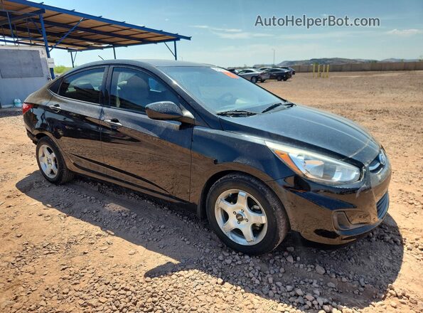 KMHCT4AE9GU099423 2016 HYUNDAI ACCENT Черный Передняя правая четверть