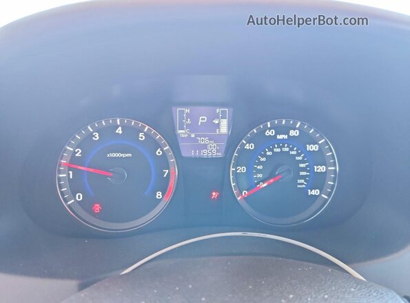 KMHCT4AE9GU099423 2016 HYUNDAI ACCENT Черный Вид щитка приборов