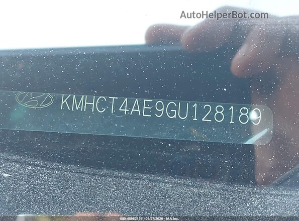 KMHCT4AE9GU128189 2016 HYUNDAI ACCENT Silver Vista del compartimento del motor