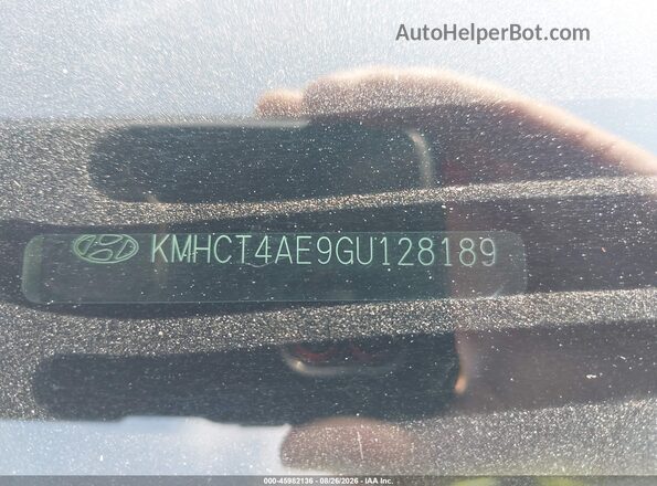 KMHCT4AE9GU128189 2016 HYUNDAI ACCENT Silver Vista del cuadro de instrumentos