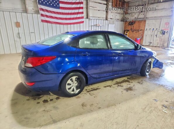 KMHCT4AE9GU155523 2016 HYUNDAI ACCENT Blue უკანა მარჯვენა
