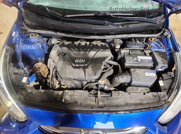KMHCT4AE9GU155523 2016 HYUNDAI ACCENT Blue უკანა სალონის ხედი