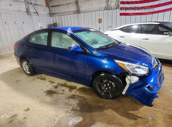 KMHCT4AE9GU155523 2016 HYUNDAI ACCENT Blue წინა მარჯვენა