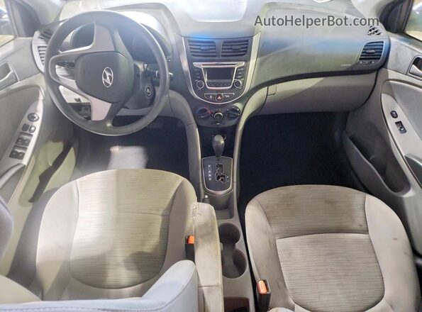 KMHCT4AE9GU155523 2016 HYUNDAI ACCENT Blue წინა პანელის ხედი