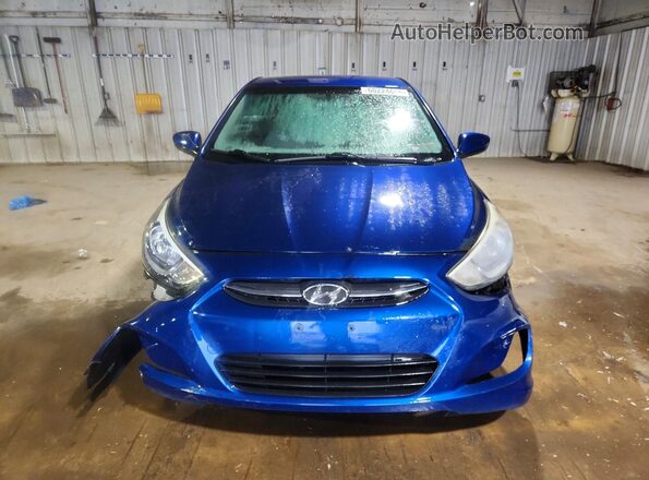 KMHCT4AE9GU155523 2016 HYUNDAI ACCENT Blue წინა ხედი