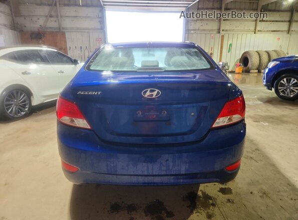KMHCT4AE9GU155523 2016 HYUNDAI ACCENT Blue უკანა ხედი
