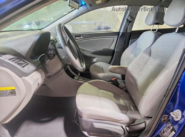 KMHCT4AE9GU155523 2016 HYUNDAI ACCENT Blue წინა სალონის ხედი