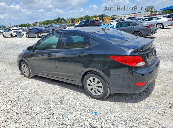 KMHCT4AE9GU157465 2016 HYUNDAI ACCENT Black Հետևի ձախ
