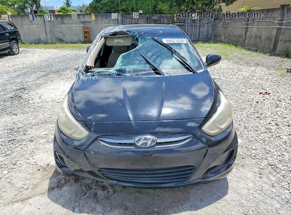 KMHCT4AE9GU157465 2016 HYUNDAI ACCENT Black Դիմացի տեսք