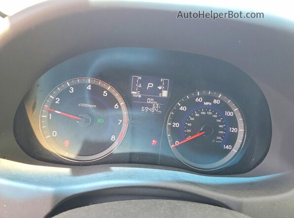 KMHCT4AE9GU166022 2016 HYUNDAI ACCENT Gray Вид щитка приладів