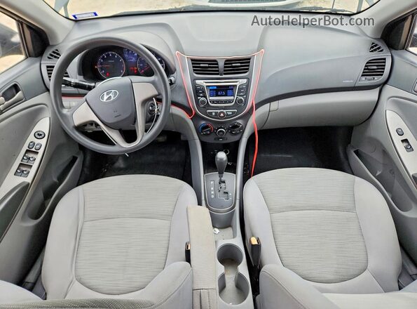 KMHCT4AE9GU989050 2016 HYUNDAI ACCENT Black Вид панелі приладів