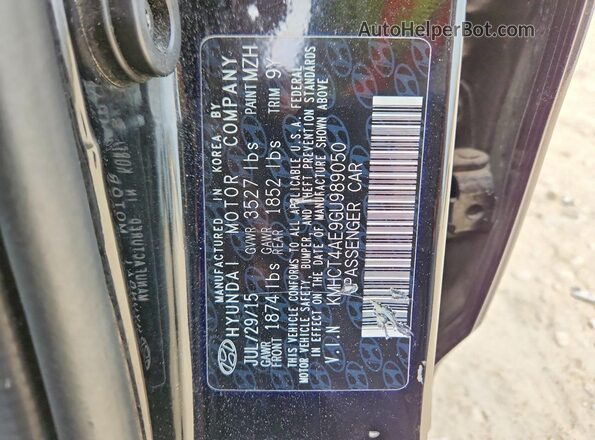 KMHCT4AE9GU989050 2016 HYUNDAI ACCENT Black Вид підкапотного простору