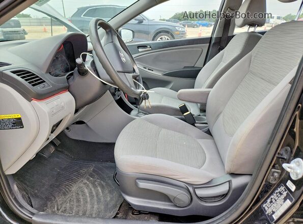 KMHCT4AE9GU989050 2016 HYUNDAI ACCENT Black Вид салону спереду