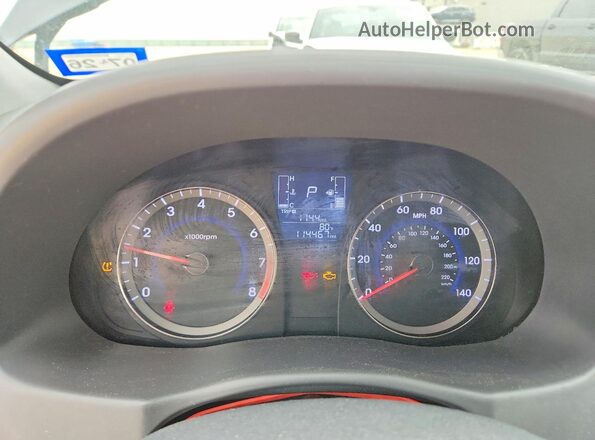KMHCT4AE9GU989050 2016 HYUNDAI ACCENT Black Вид щитка приладів