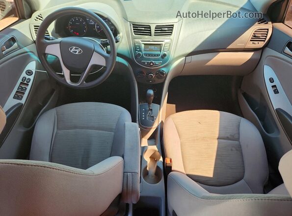 KMHCT4AE9HU297582 2017 HYUNDAI ACCENT Gray წინა პანელის ხედი