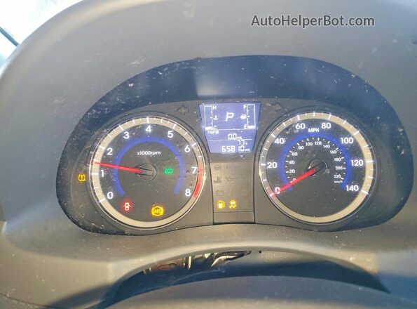 KMHCT4AEXGU058203 2016 HYUNDAI ACCENT Серебряный Вид щитка приборов