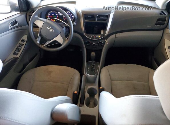 KMHCT4AEXGU058203 2016 HYUNDAI ACCENT Серебряный Вид панели приборов