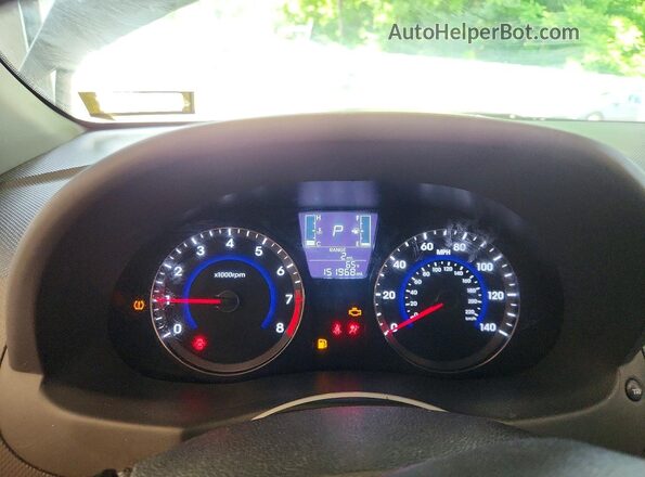 KMHCT4AEXGU072540 2016 HYUNDAI ACCENT Silver Vista del cuadro de instrumentos