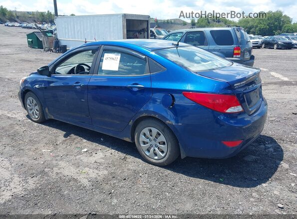 KMHCT4AEXGU152940 2016 HYUNDAI ACCENT Blue Հետևի ձախ