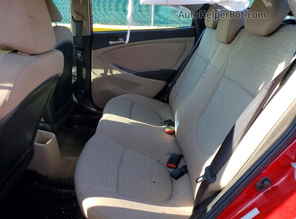 KMHCT4AEXGU974685 2016 HYUNDAI ACCENT Red უკანა სავარძლების ხედი