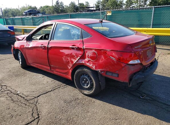 KMHCT4AEXGU974685 2016 HYUNDAI ACCENT Red უკანა მარცხენა