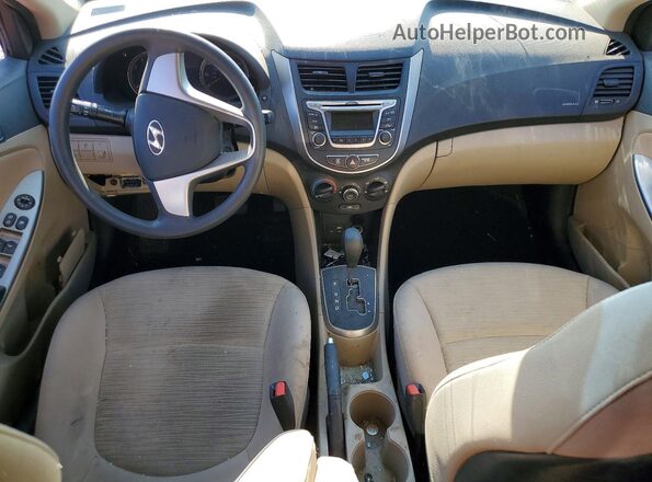 KMHCT4AEXGU974685 2016 HYUNDAI ACCENT Red წინა პანელის ხედი