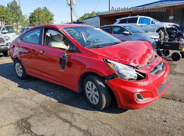KMHCT4AEXGU974685 2016 HYUNDAI ACCENT Red წინა მარჯვენა