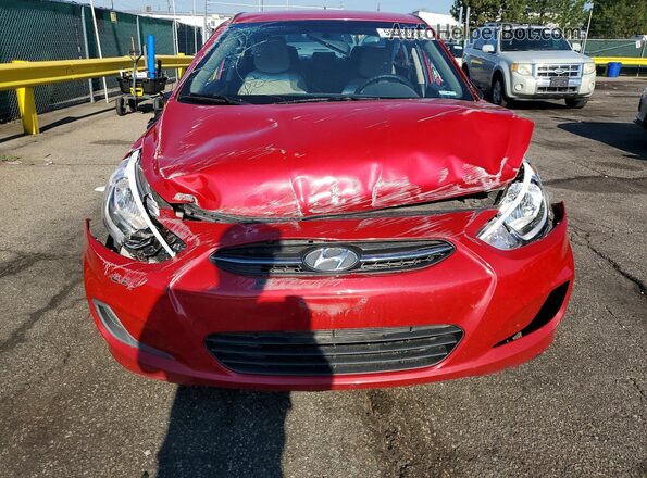 KMHCT4AEXGU974685 2016 HYUNDAI ACCENT Red წინა ხედი