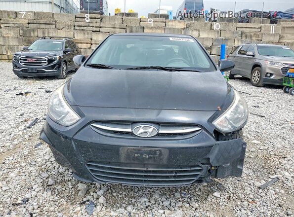 KMHCT4AEXGU989848 2016 HYUNDAI ACCENT Black Widok z przodu