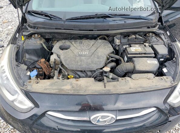 KMHCT4AEXGU989848 2016 HYUNDAI ACCENT Black Widok wnętrza z tyłu