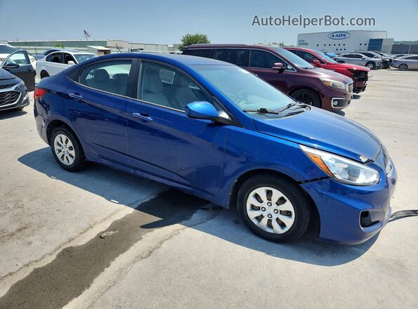 KMHCT4AEXHU174079 2017 HYUNDAI ACCENT Синий Передняя правая четверть