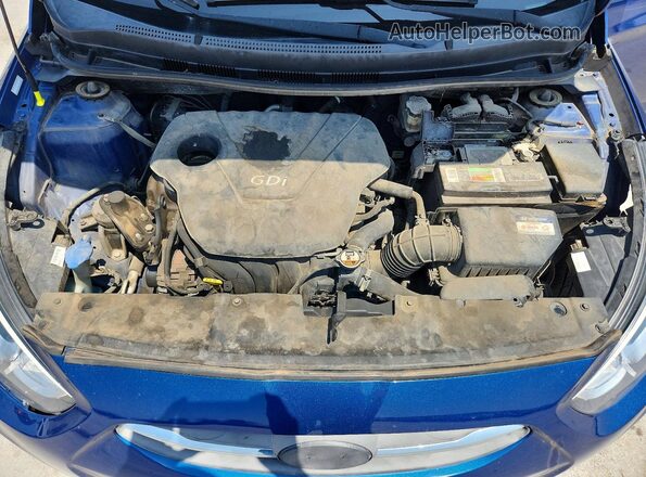 KMHCT4AEXHU174079 2017 HYUNDAI ACCENT Синий Вид задней части салона