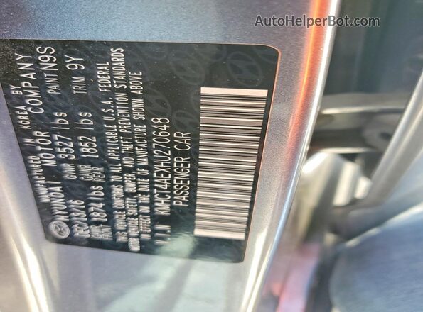 KMHCT4AEXHU270648 2017 HYUNDAI ACCENT Gray 