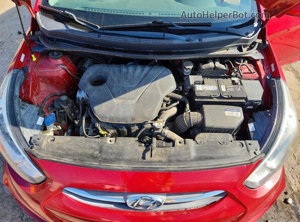 KMHCT4AEXHU333649 2017 HYUNDAI ACCENT Red Widok wnętrza z tyłu