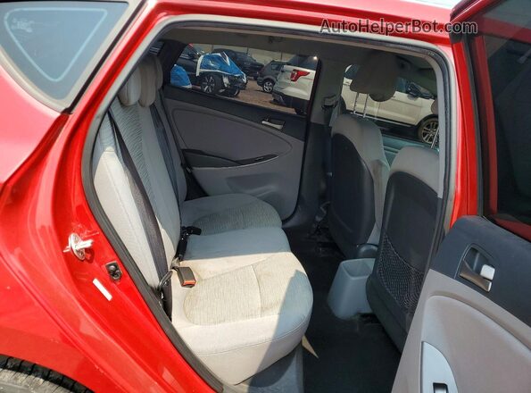 KMHCT5AE0GU258013 2016 HYUNDAI ACCENT Red უკანა სავარძლების ხედი