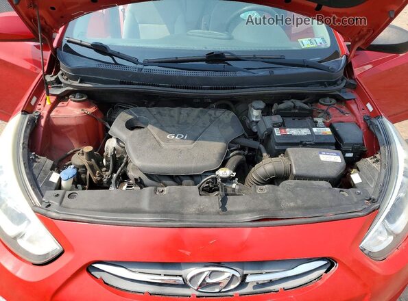 KMHCT5AE0GU258013 2016 HYUNDAI ACCENT Red უკანა სალონის ხედი