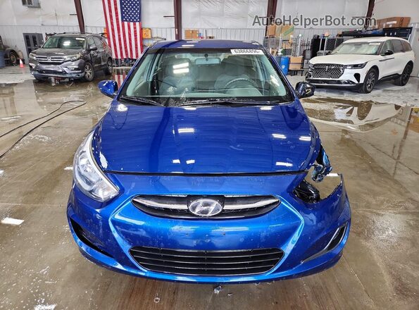 KMHCT5AE0GU280285 2016 HYUNDAI ACCENT Blue Դիմացի տեսք