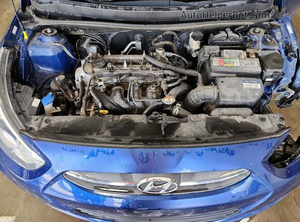 KMHCT5AE0GU280285 2016 HYUNDAI ACCENT Blue Սալոնի հետևի տեսք