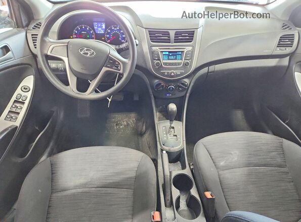 KMHCT5AE0GU280285 2016 HYUNDAI ACCENT Blue Առջևի վահանակի տեսք