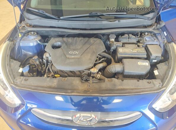 KMHCT5AE0GU286832 2016 HYUNDAI ACCENT Blue Вид задньої частини салону