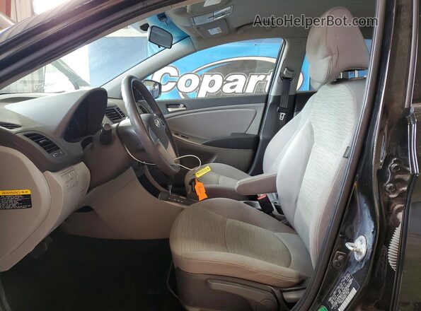 KMHCT5AE0GU289780 2016 HYUNDAI ACCENT Black წინა სალონის ხედი